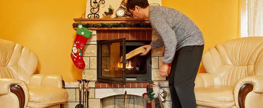 Rusted Metal Fireplace Restoration in Mount Vernon, Washington